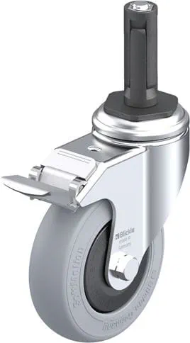 RUEDA GIRATORIA CON FRENO POLIAMIDA+GOMA BLANDA  LKRA-POES 102KF-11-FI-SG-ER12 952339 BLICKLE