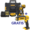 TALADRO PERCUTOR 1/2" 20V SIN CARBONES CAJA T-STAK DCD996P2T+DCL050 DEWALT