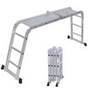 ESCALERA UTILITARIA MULTIPROPOSITO CON BANDEJA ALUMINIO 3.52 M  (12 PIES) 150 KG LX-M403 TECNOESCALERAS