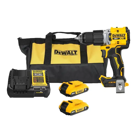 TALADRO PERCUTOR 1/2" 20V SIN CARBONES DCD806D2B3 DEWALT