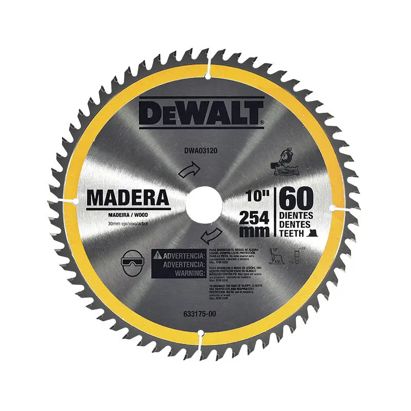 DISCO SIERRA CALZADA 10"X5/8" 60 DIENTES DWA03120 DEWALT