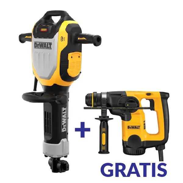 DEMOLEDOR 1-1/8" HEXAGONAL 18 KG CON CARRETILLA 14 A D25966K+D25333K DEWALT