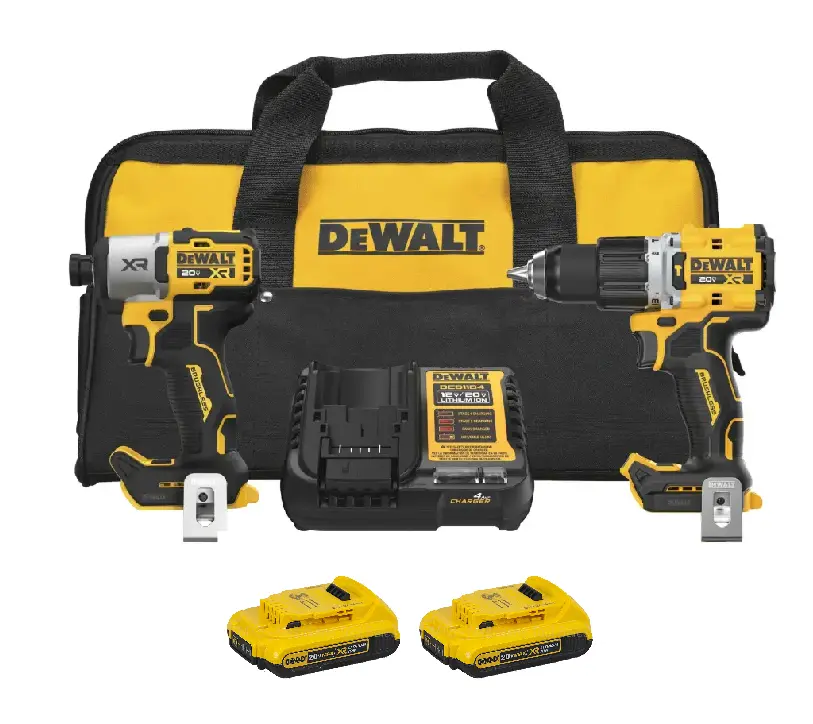 KIT TALADRO PERCUTOR DCD806+ATORNILLADOR IMPACTO DCF845 20V MAX XR® DCK250D2-B3 DEWALT