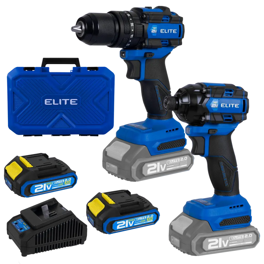KIT TALADRO 1/2"+ATORNILLADOR IMPACTO 1/4" 21V HEELXTAT21KIT ELITE
