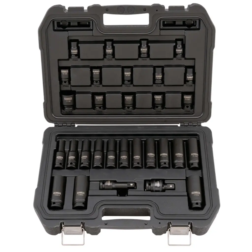 JUEGO CUBOS IMPACTO CORTOS/LARGOS  1/2" 30 PIEZAS MM DWMT19249 DEWALT 