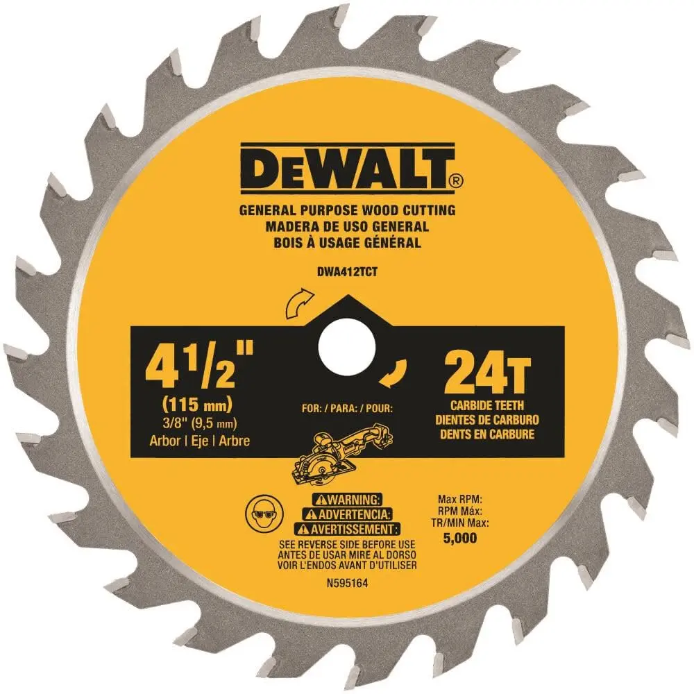 DISCO SIERRA PATIN 4-1/2"-24D DWA412TCT DEWALT