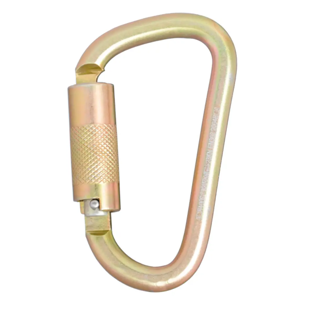 MOSQUETON ESTANDAR AUTOBLOCANTE, ACERO, GIRO 6,35 MM (1/4"), APERTURA 21,5 MM (0,85") – ANSI DXFP911001 DFP SAFETY