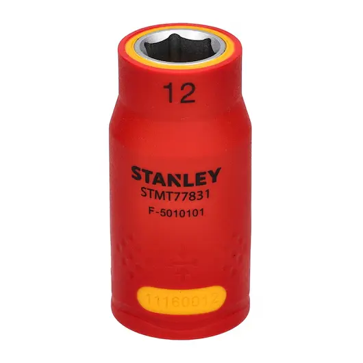 CUBO ESPIGA 1/2" 6 PUNTAS AISLADO 12 MM STMT77831-LA STANLEY