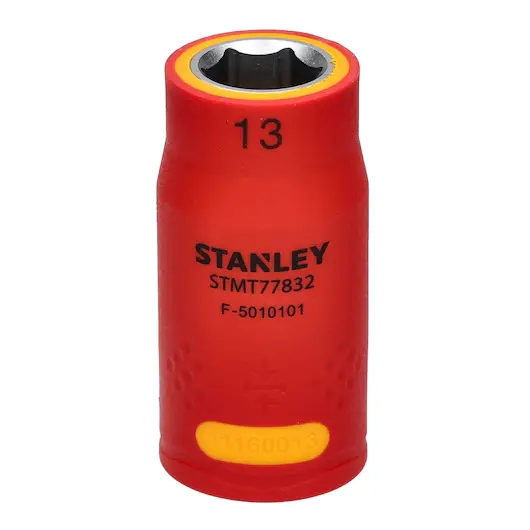 CUBO ESPIGA 1/2" 6 PUNTAS AISLADO 13 MM STMT77832-LA STANLEY