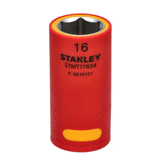 CUBO ESPIGA 1/2" 6 PUNTAS AISLADO 16 MM STMT77834-LA STANLEY