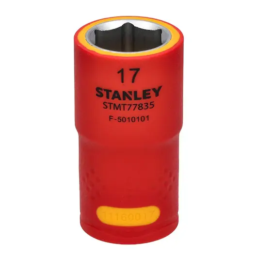 CUBO ESPIGA 1/2" 6 PUNTAS AISLADO 17 MM STMT77835-LA STANLEY