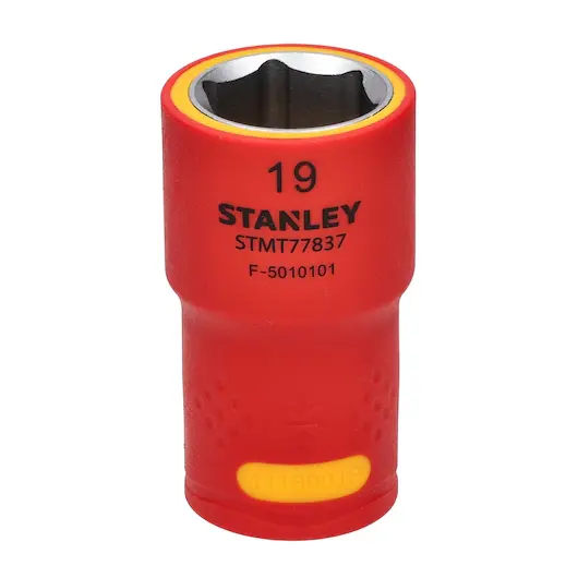 CUBO ESPIGA 1/2" 6 PUNTAS AISLADO 19 MM STMT77837-LA STANLEY
