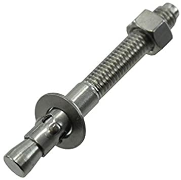 Anclaje Para Concreto Grado 304 Anclaje De Cuña Para Concreto | Acero Inoxidable Grado 304 | Varios Tamaños Y Cantidades | Hex Externo Anclaje Químico Inoxidable UltraWedge