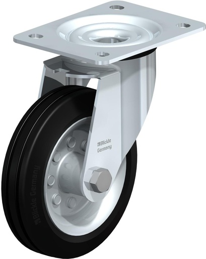 [532101] RUEDA GIRATORIA HULE NEGRO 150X40MM 135KG LE-VE150R 532101 BLICKLE