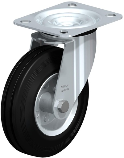 [275842] RUEDA GIRATORIA HULE NEGRO 125X37.5MM 100KG LE-VE125-R 275842 BLICLE