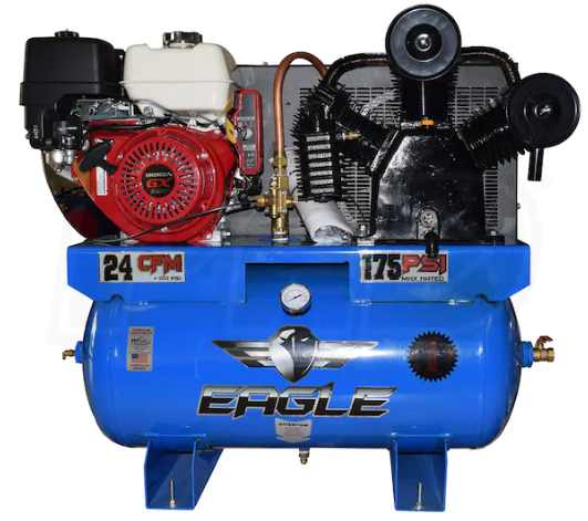 COMPRESOR GASOLINA 13HP 24 CFM 30 GAL 175 PSI HONDA GX340