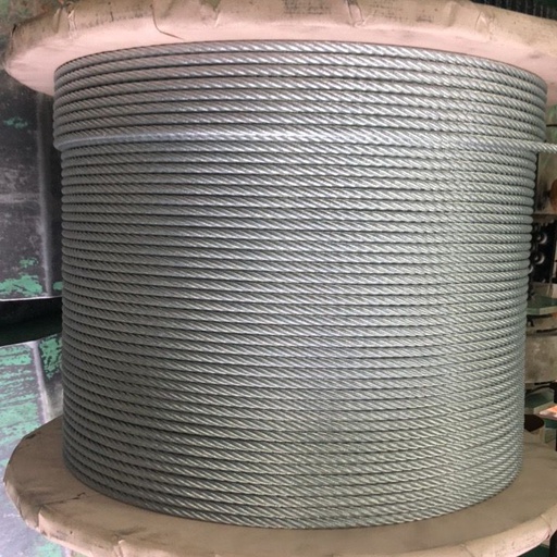 [280661] CABLE ACERO ALMA ACERO C/PELICULA LUBRIC. 6X25 FI+IWRC 3/8" 180KG/MM2 (CARRETE 500MTS) 280661 SUN CORP