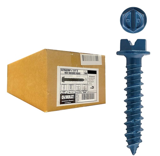 [DFM12724] TORNILLO CONCRETO TAPPER HWH 1/4"X2-1/4" (HEX) DFM12724 DEWALT