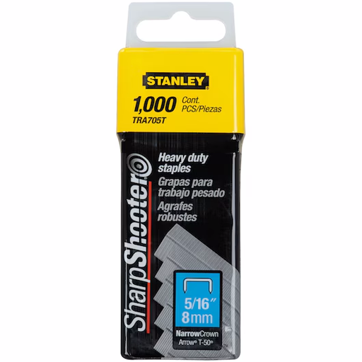 [TRA705T] GRAPAS PARA TRABAJO PESADO-CORONA ANGOSTA 5/16″ 1000 PZS TRA705T STANLEY