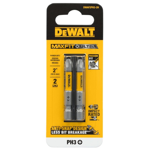 [DWAF2PH3-2H] PUNTA IMPACTO PHILLIPS #3 LARGA MAXFIT ULTRA™ DWAF2PH3-2H DEWALT